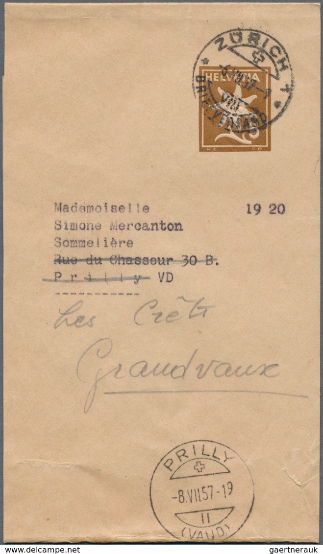 28049 Schweiz: 1870 - 1988 (ca.), Umfangreicher Posten Von Mehreren Hundert Poststücken, Dabei Einschreibe - Neufs