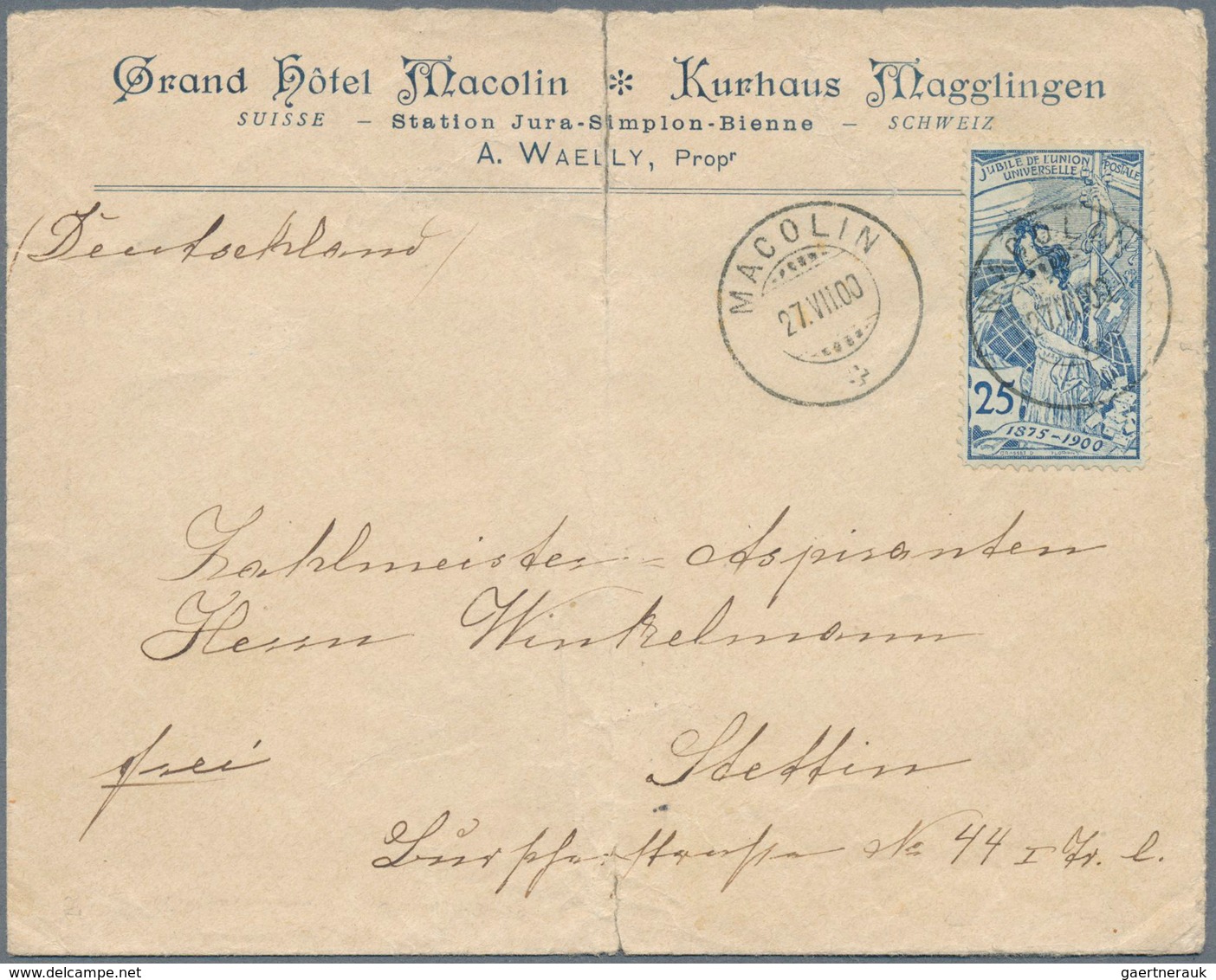 28062 Schweiz: 1900 UPU: Drei UPU-Ganzsachen Mit Zusatzfrankatur (einmal Mit Rasierklingenstempel Aarau), - Neufs