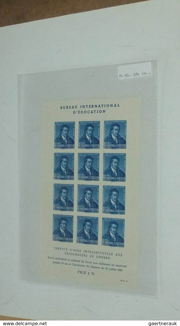 28063 Schweiz: ca. 1907-1963. Box with various material of Switzerland in albums, stockbooks, glassines, c