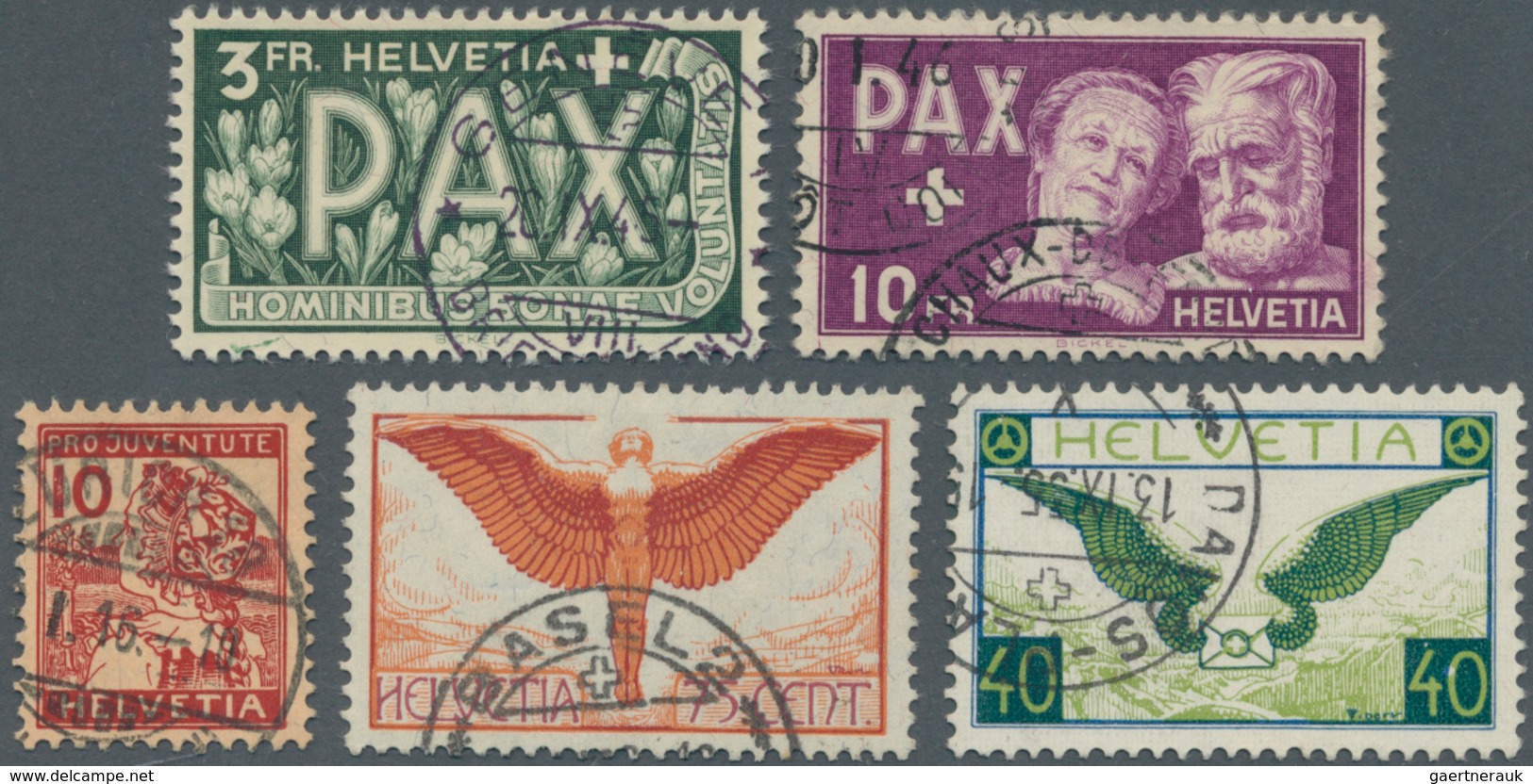 28064 Schweiz: 1907-2000 Ca.: Grundstocksammlung Ab 1907-ca. 1960 Im Vordruckalbum, Meist Gestempelt, Mit - Neufs