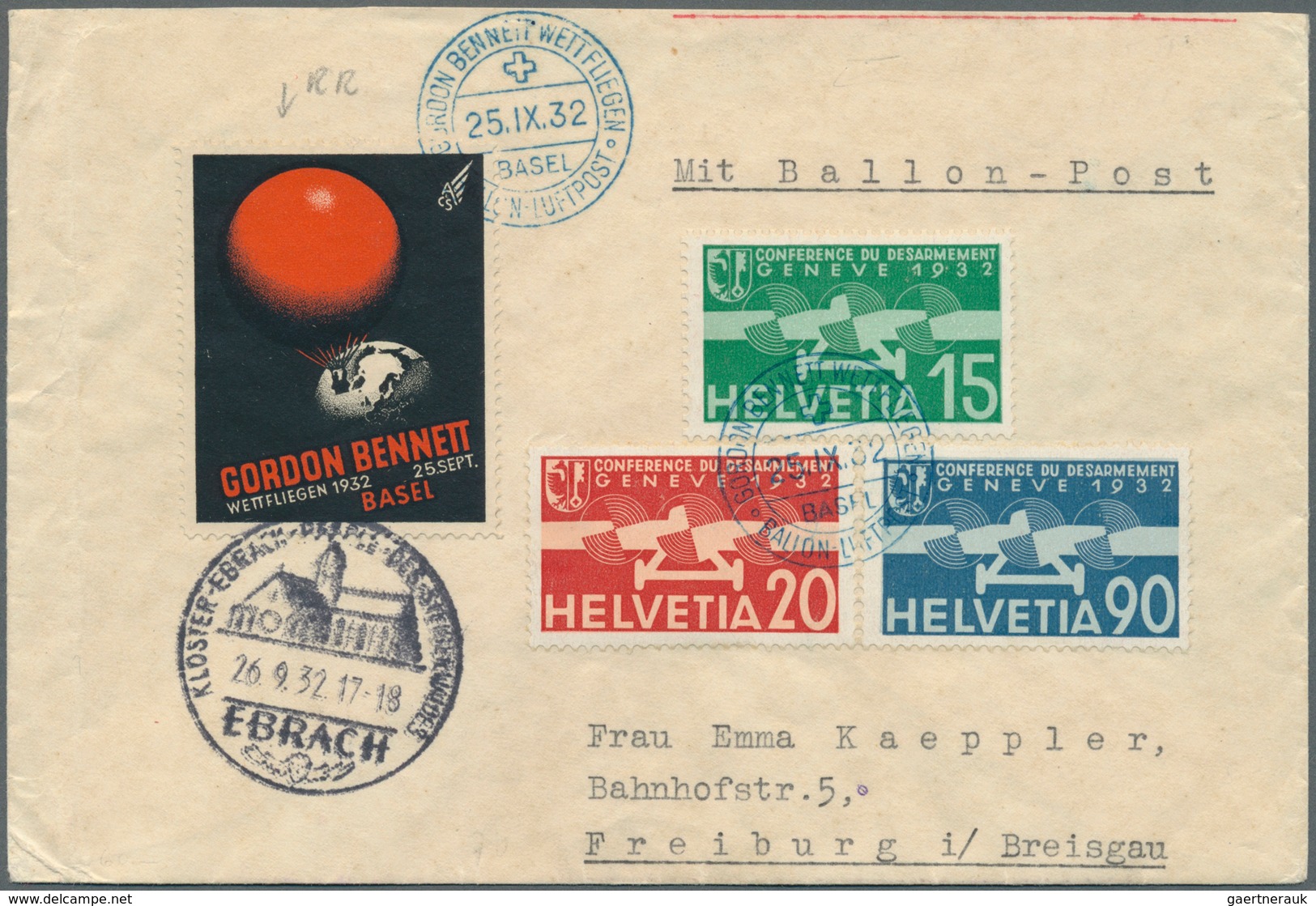 28076 Schweiz: 1909/1976, Schweiz Und Etwas Liechtenstein, Lot Von 213 Ballonpost-Briefen/-Karten, Dabei G - Neufs