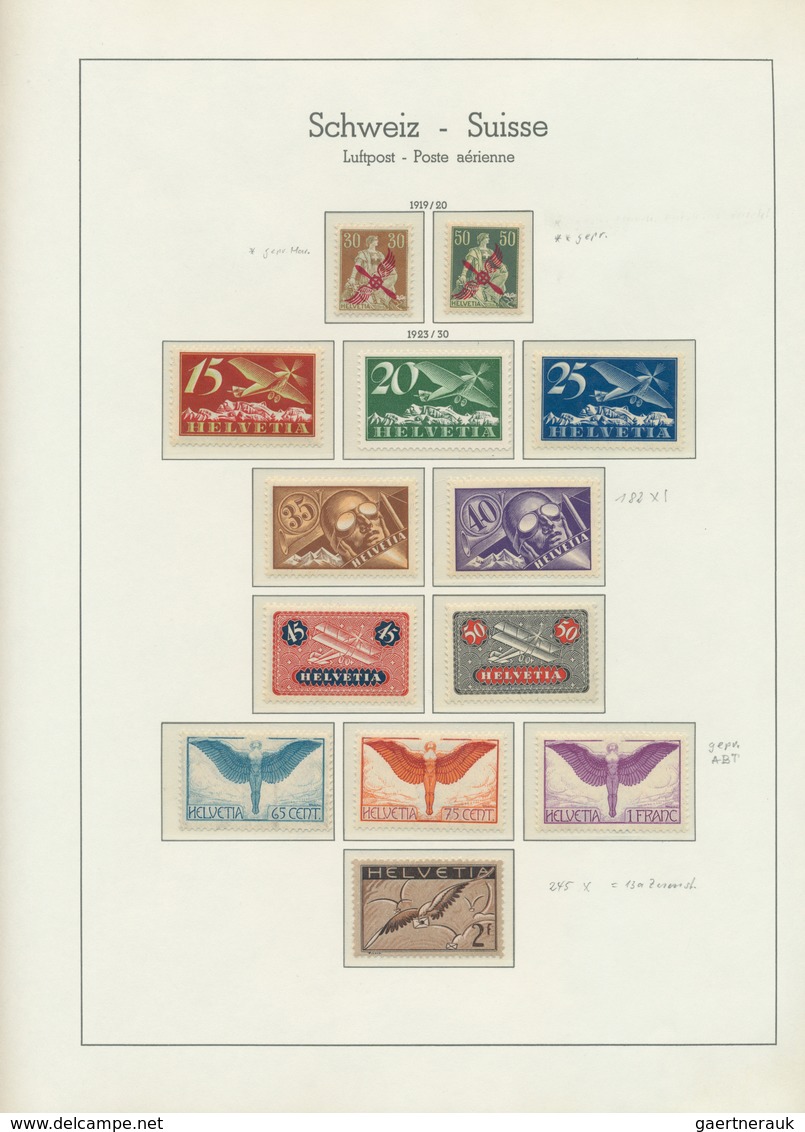 28078 Schweiz: 1912-1988: Sammlung Der Flugpostmarken, Pro Juventute, Pro Patria Und Blocks & Wohltätigkei - Neufs