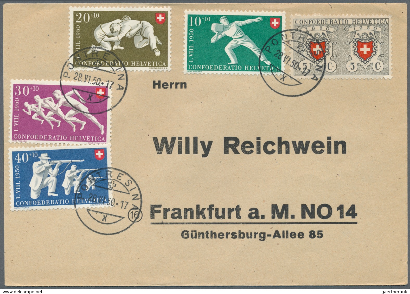 28085 Schweiz: 1925/1962, Lot von 50 philatelistischen Briefen und Karten, dabei Luftpost, bessere FDCs, d