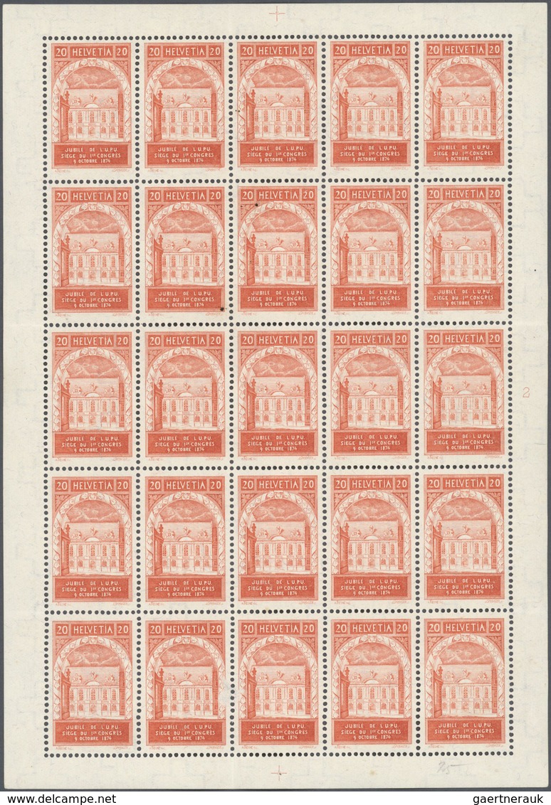 28086 Schweiz: 1926/1991, Saubere Partie Von Postfrischen Und Gestempelten Originalbogen Mit Insgesamt Ca. - Neufs