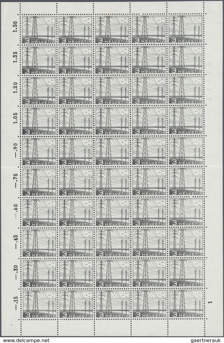 28086 Schweiz: 1926/1991, Saubere Partie Von Postfrischen Und Gestempelten Originalbogen Mit Insgesamt Ca. - Neufs