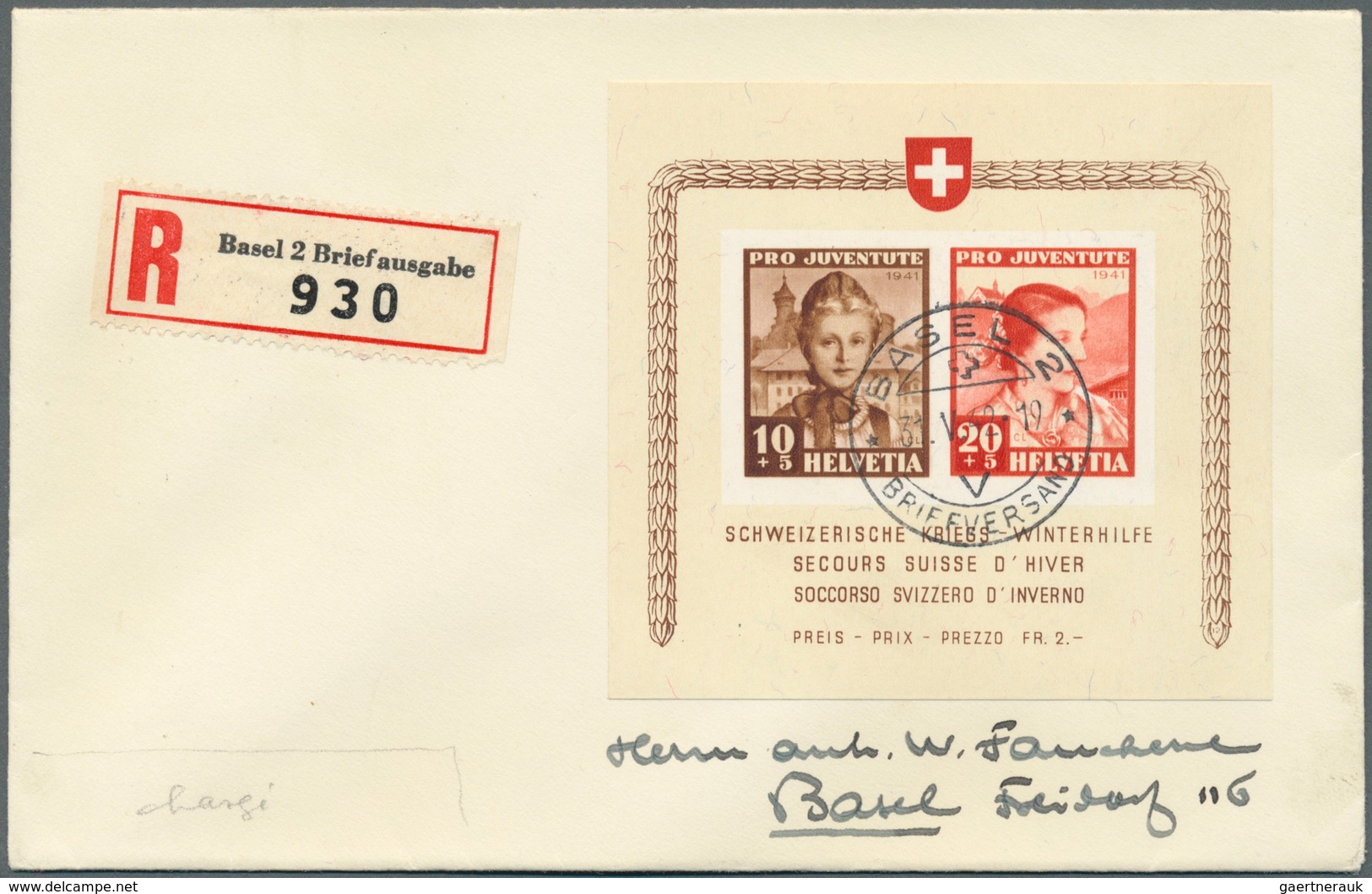 28089 Schweiz: 1934/1984, Saubere Sammlung Von 29 Belegen, Dabei BLOCKS 1/24 Komplett, U.a. Bl. 1 Auf R-Br - Neufs