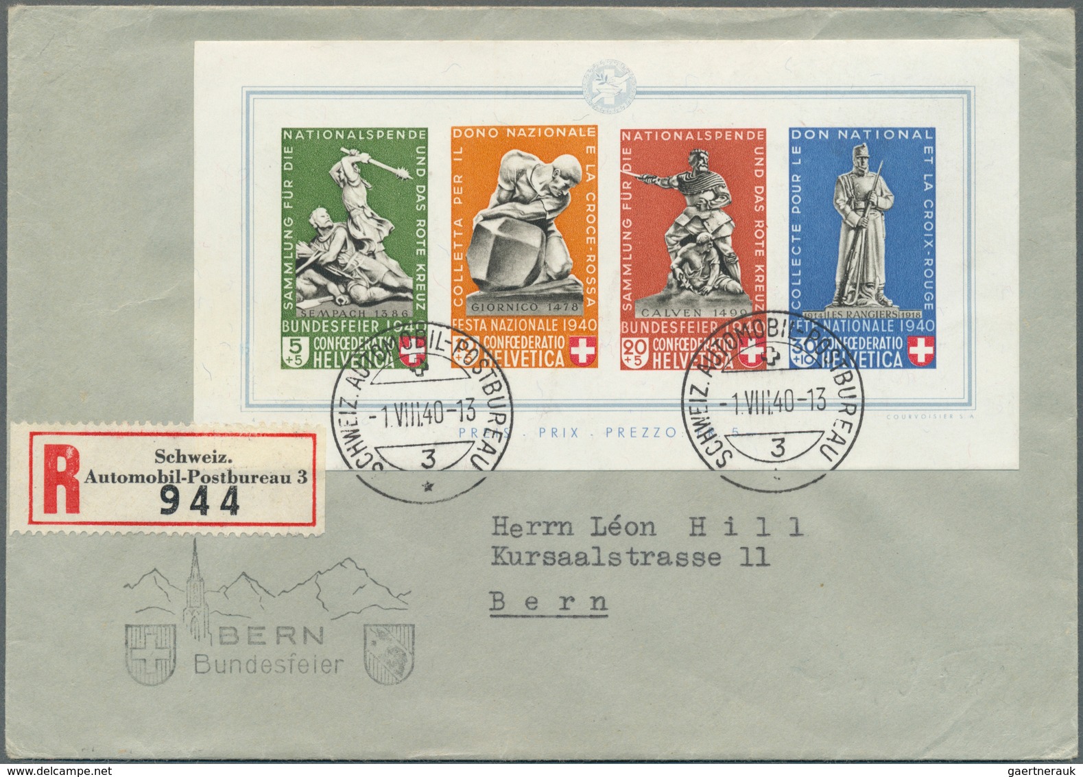 28089 Schweiz: 1934/1984, Saubere Sammlung Von 29 Belegen, Dabei BLOCKS 1/24 Komplett, U.a. Bl. 1 Auf R-Br - Neufs