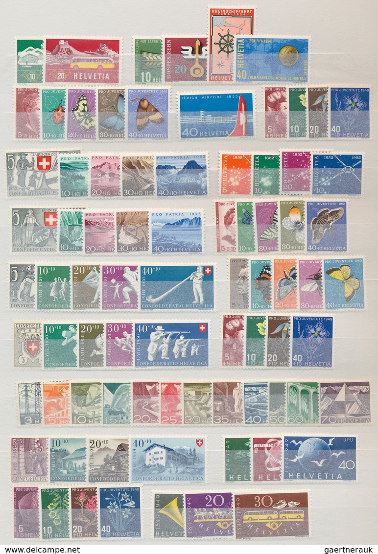 28090 Schweiz: 1935/1963, Sauber Sortierter Bestand Im Steckbuch Mit Augenscheinlich Nur Kompletten Ausgab - Neufs