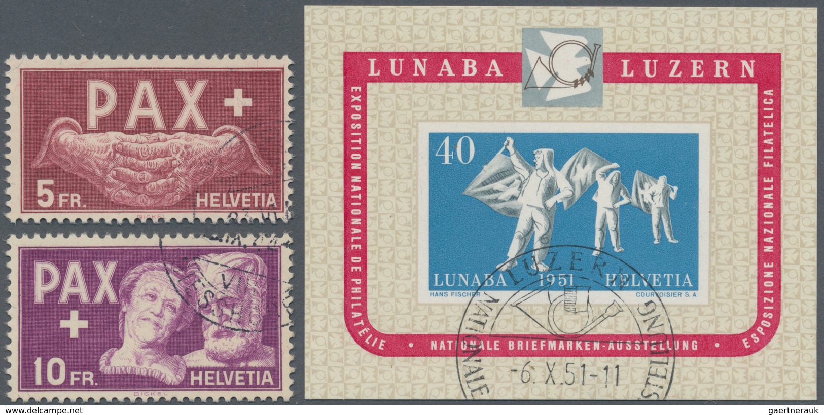 28106 Schweiz: 1945-1995: Saubere, Gestempelte Sammlung In Zwei Vordruckalben, Augenscheinlich Komplett Ab - Neufs