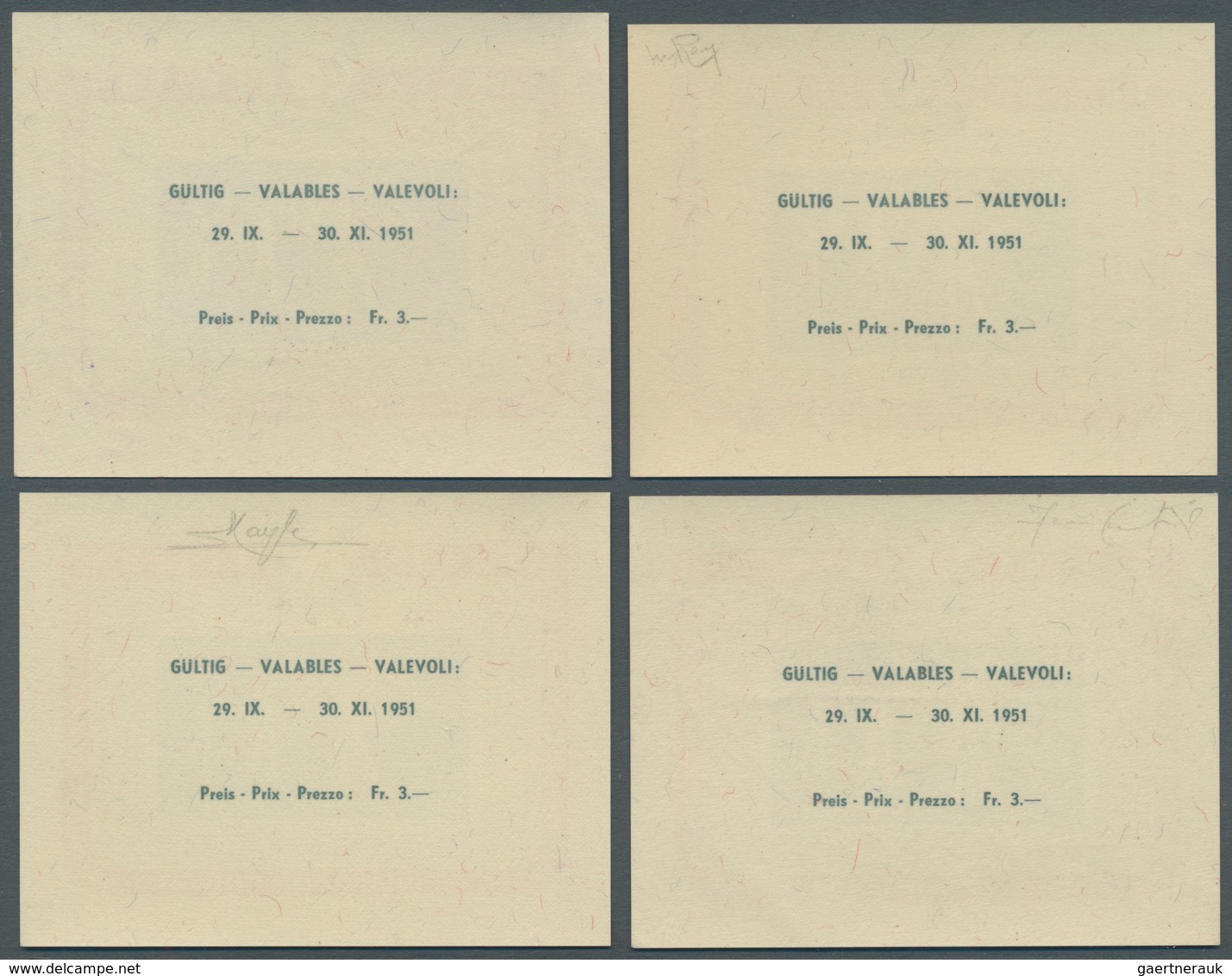 28113 Schweiz: 1951, Lunaba-Block Per 8 Mal, Tadellos Postfrisch, 7 Mal Signiert Sowie Fotoattest, Mi. 2.0 - Neufs