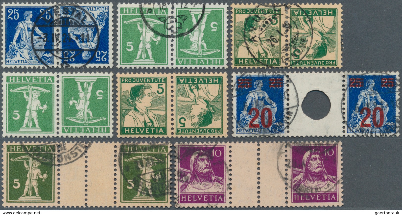 28135 Schweiz - Zusammendrucke: 1909/1997, Gestempelte Und Postfrisch/ungebrauchte Sammlung Der Zusammendr - Se-Tenant