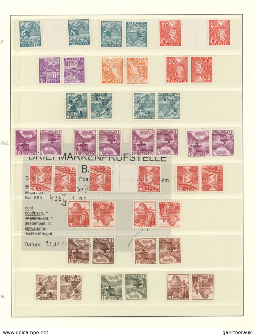 28137 Schweiz - Zusammendrucke: 1909/2003, Umfassende Sammlung Der Zusammendrucke Aus Markenheftchen(bogen - Se-Tenant