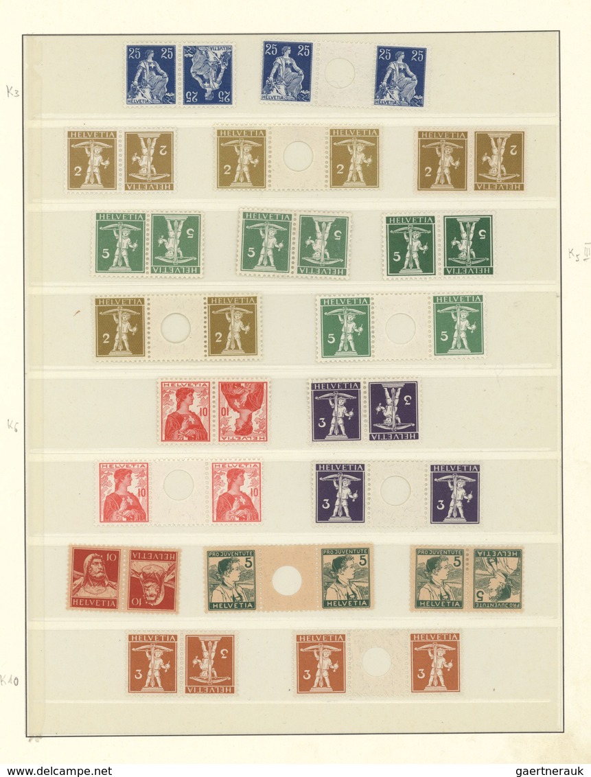 28137 Schweiz - Zusammendrucke: 1909/2003, Umfassende Sammlung Der Zusammendrucke Aus Markenheftchen(bogen - Zusammendrucke