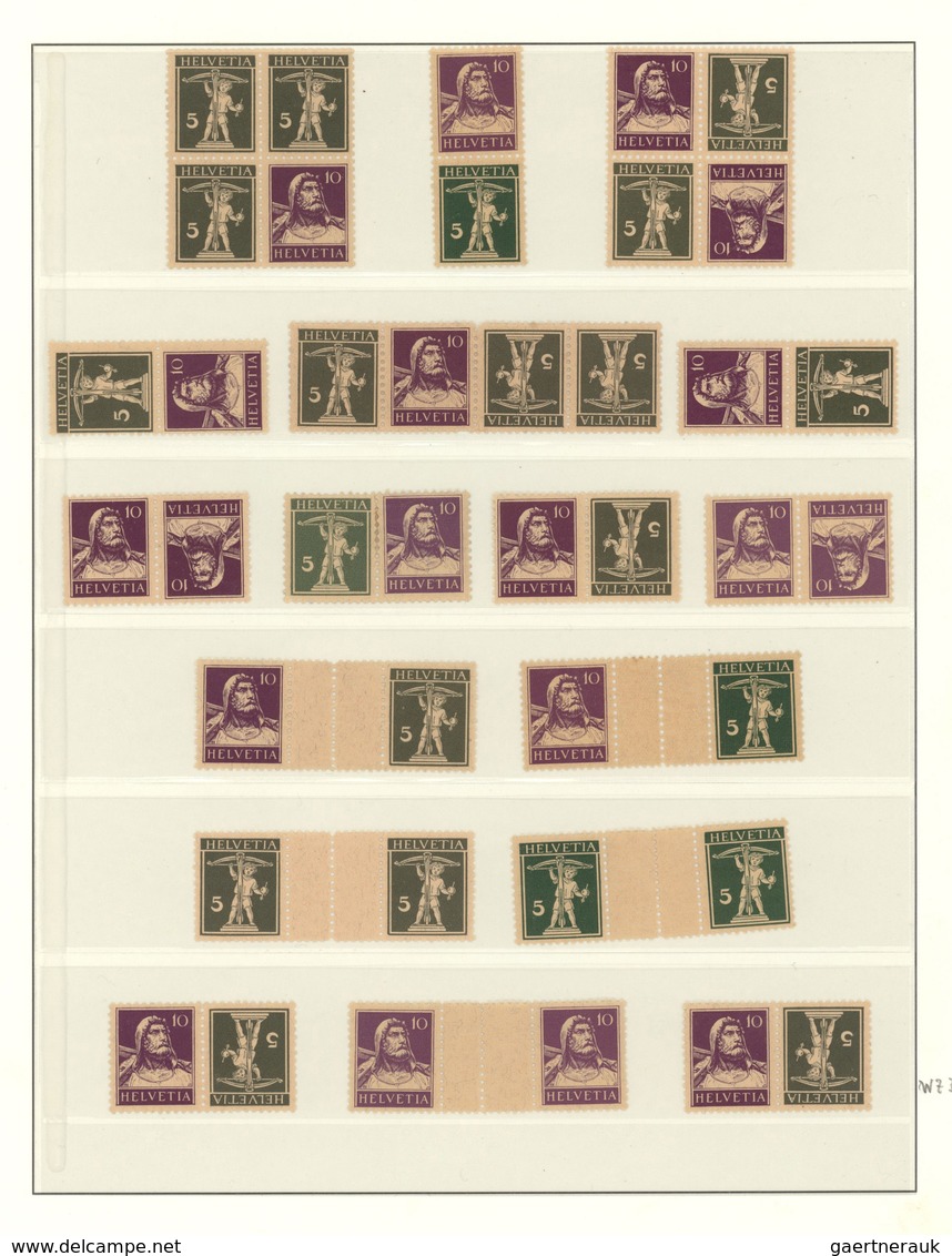 28137 Schweiz - Zusammendrucke: 1909/2003, Umfassende Sammlung Der Zusammendrucke Aus Markenheftchen(bogen - Se-Tenant