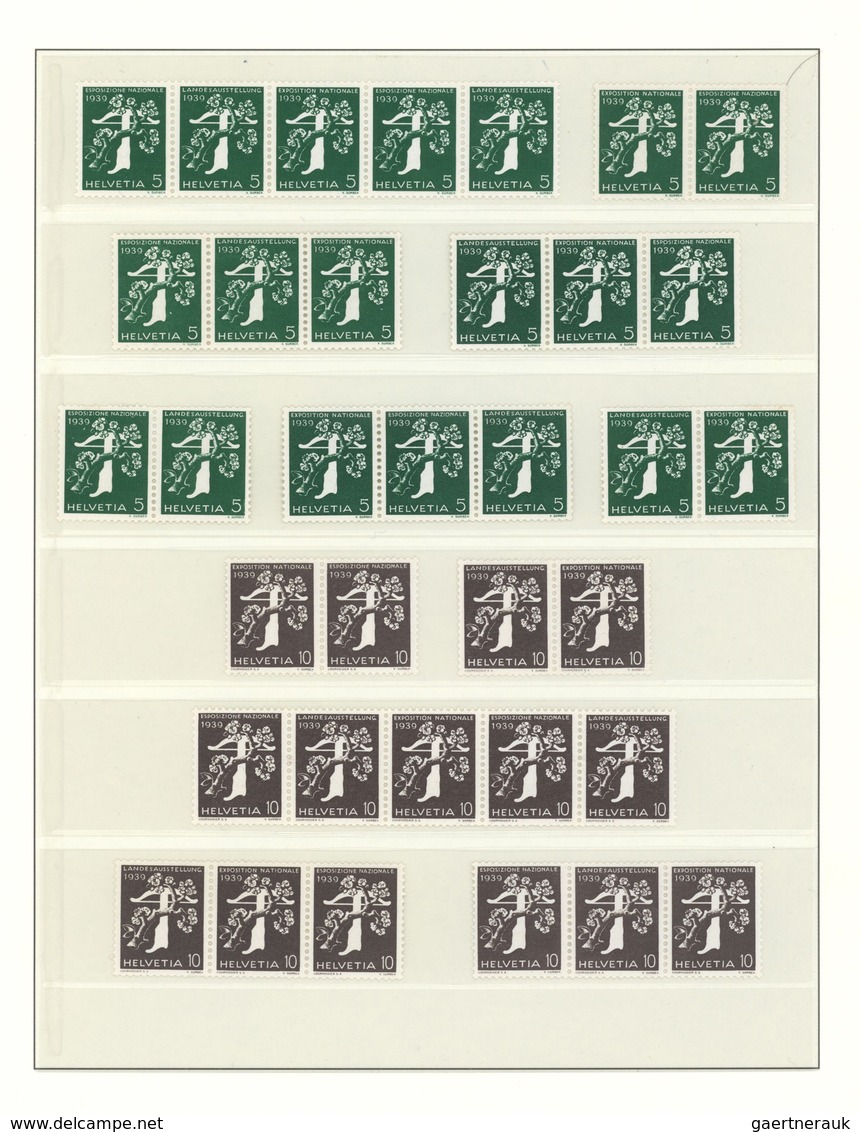28137 Schweiz - Zusammendrucke: 1909/2003, umfassende Sammlung der Zusammendrucke aus Markenheftchen(bogen