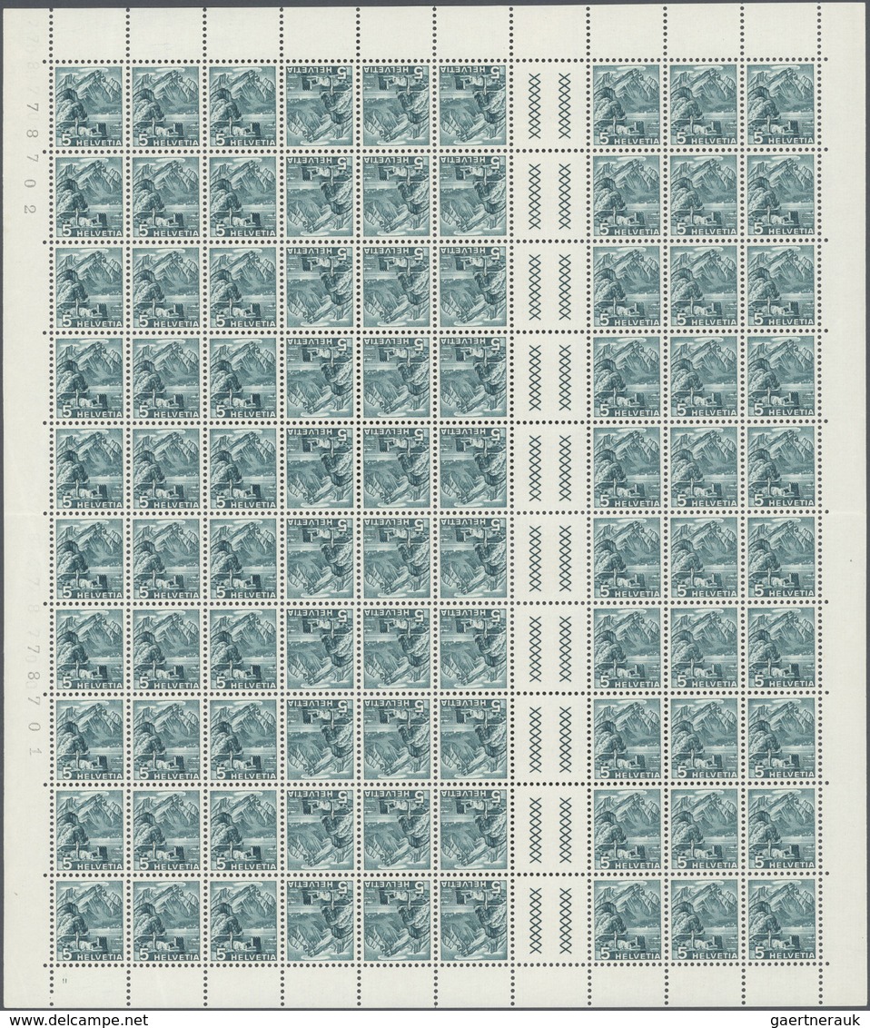 28138 Schweiz - Zusammendrucke: 1937/1950, Partie Von Zwölf Markenheftchenbogen "Landschaften" (teils Mini - Se-Tenant