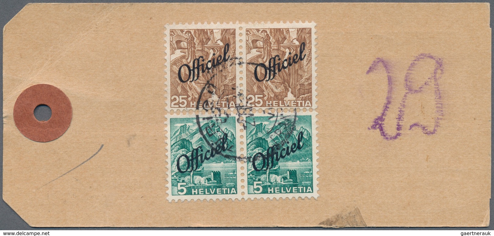 28142 Schweiz - Dienstmarken Bund Und Ämter: 1935/1942, Interessanter Posten Von über 40 Paketanhängern Mi - Service