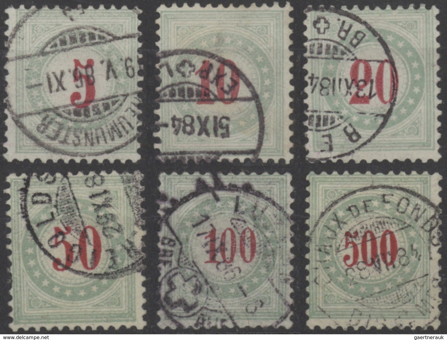 28143 Schweiz - Portomarken: 1868-1940 Ca.: Sammlungs- Und Doublettenpartie Der Porto-, Portofreiheits-, T - Taxe