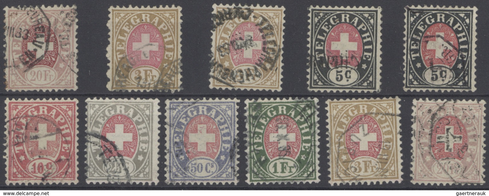 28143 Schweiz - Portomarken: 1868-1940 Ca.: Sammlungs- Und Doublettenpartie Der Porto-, Portofreiheits-, T - Taxe