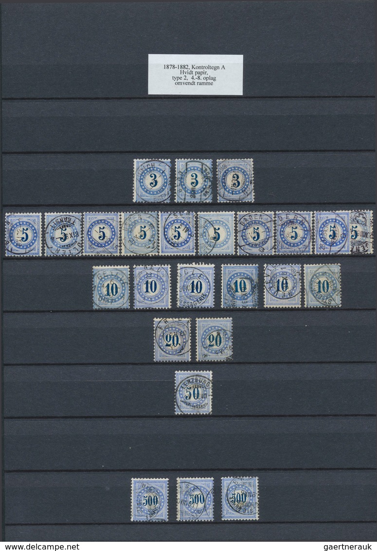 28146 Schweiz - Portomarken: 1878-1910: Umfangreiche Sammlung Gestempelter Marken Der Verschiedenen Ausgab - Taxe