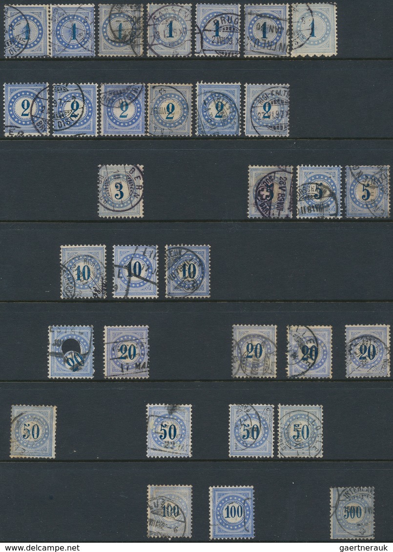 28147 Schweiz - Portomarken: 1883/1980 (ca.), Reichhaltiger Sammlungsbestand Auf Steckseiten Mit Portomark - Taxe