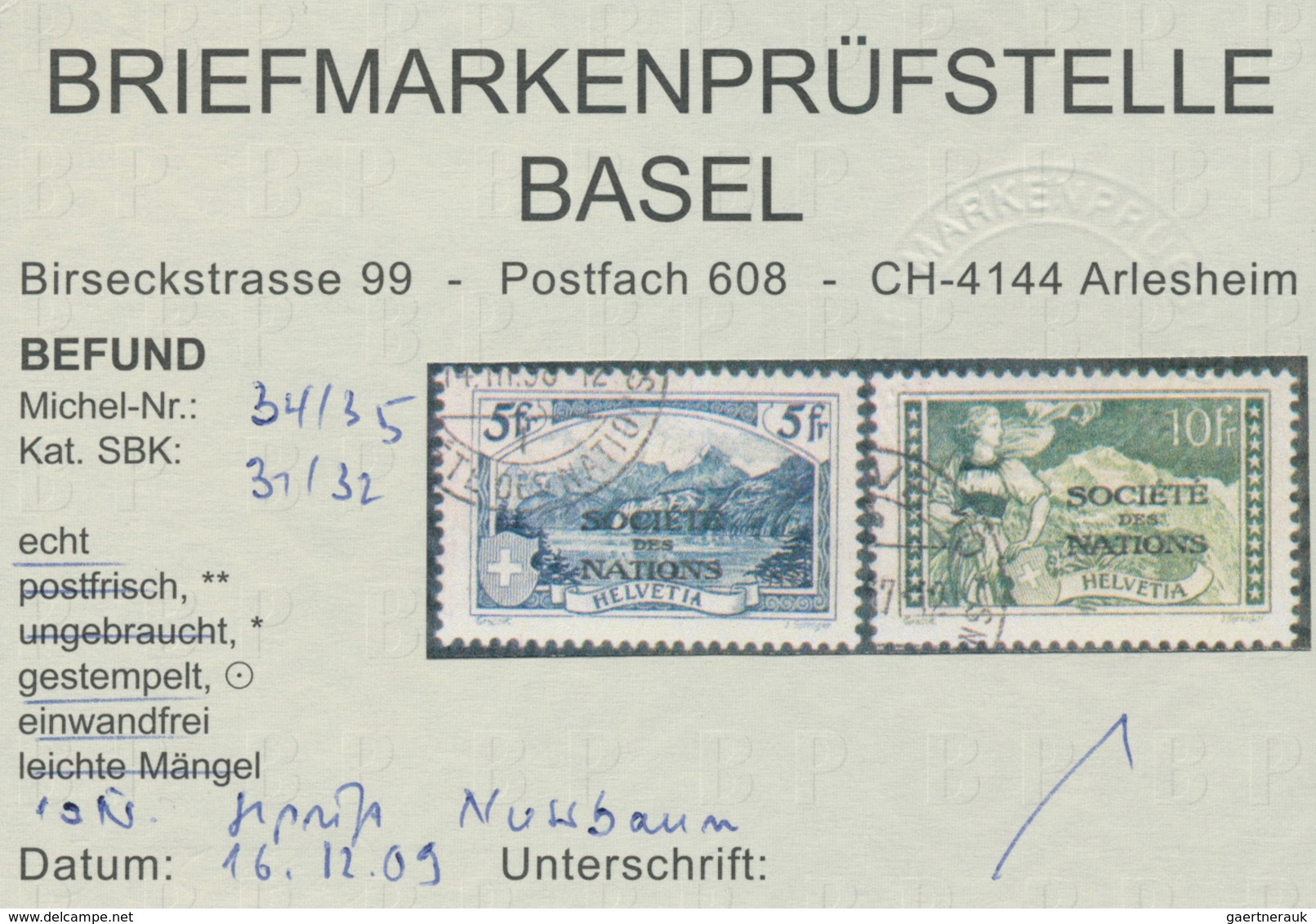 28154 Schweiz - Internationale Organisationen: 1922-Moderne: Ganz überwiegend Gestempelte Und Gut Ausgebau - Sonstige & Ohne Zuordnung