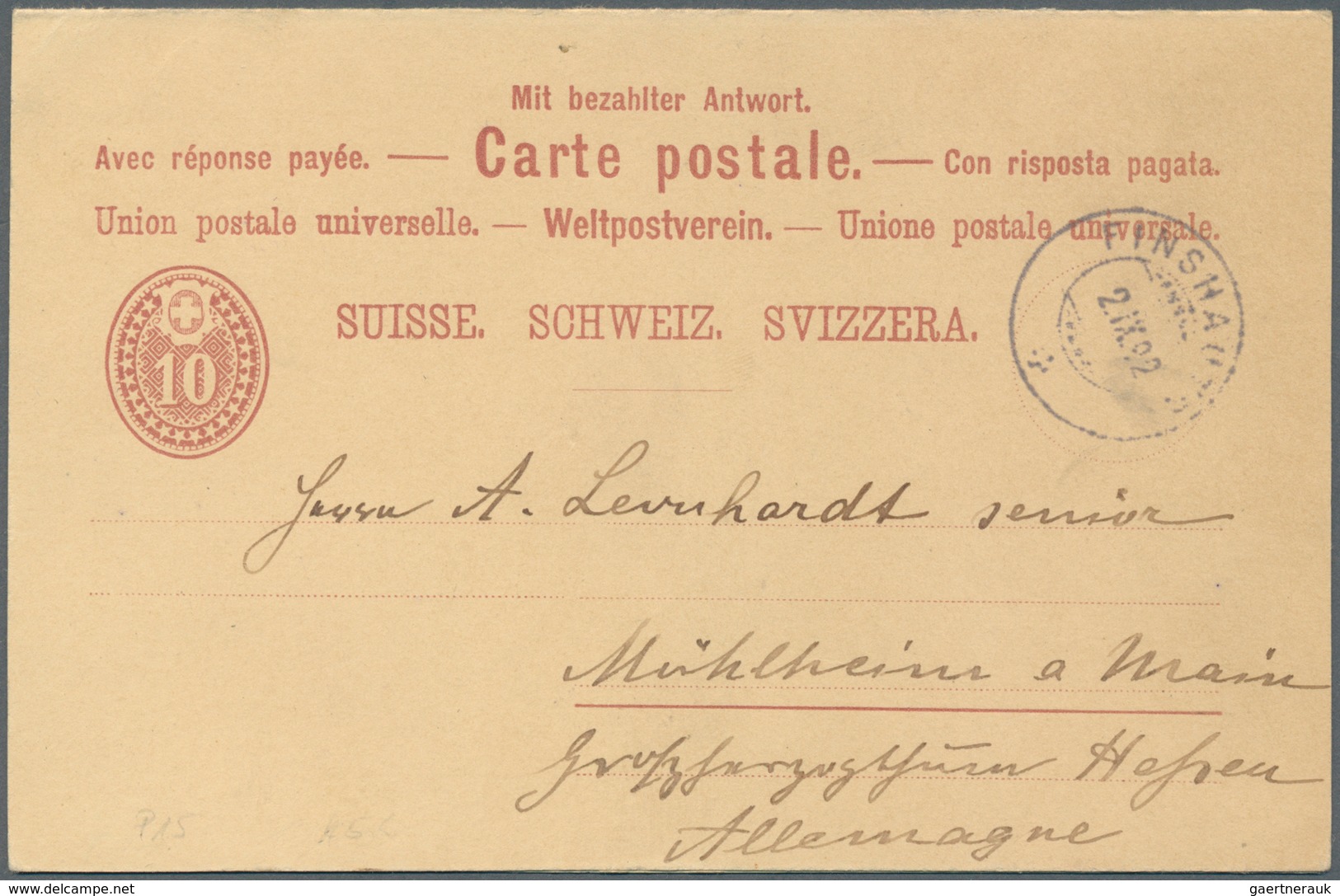 28161 Schweiz - Ganzsachen: 1867/1960 ca.: Umfangreicher Bestand von rund 500 Ganzsachen, meist gebraucht,