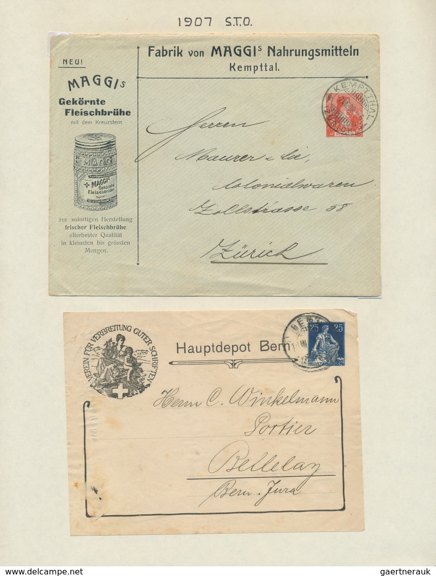 28165 Schweiz - Ganzsachen: 1867 Ab, Umfangreiche Sammlung Mit Ca.300 Verschiedenen Gebrauchten Ganzsachen - Entiers Postaux