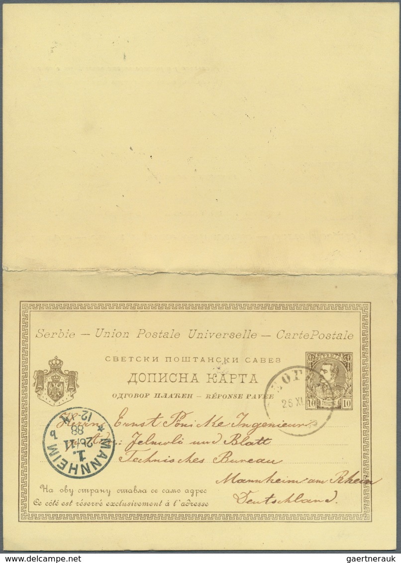 28172 Serbien: 1840/1918, accumulation of apprx. 95 covers, cards and stationeries, exclusively better and