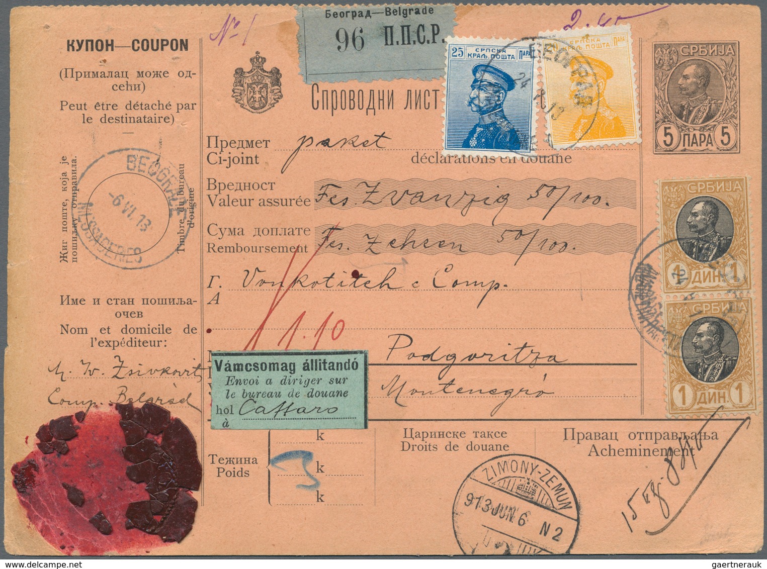 28172 Serbien: 1840/1918, accumulation of apprx. 95 covers, cards and stationeries, exclusively better and
