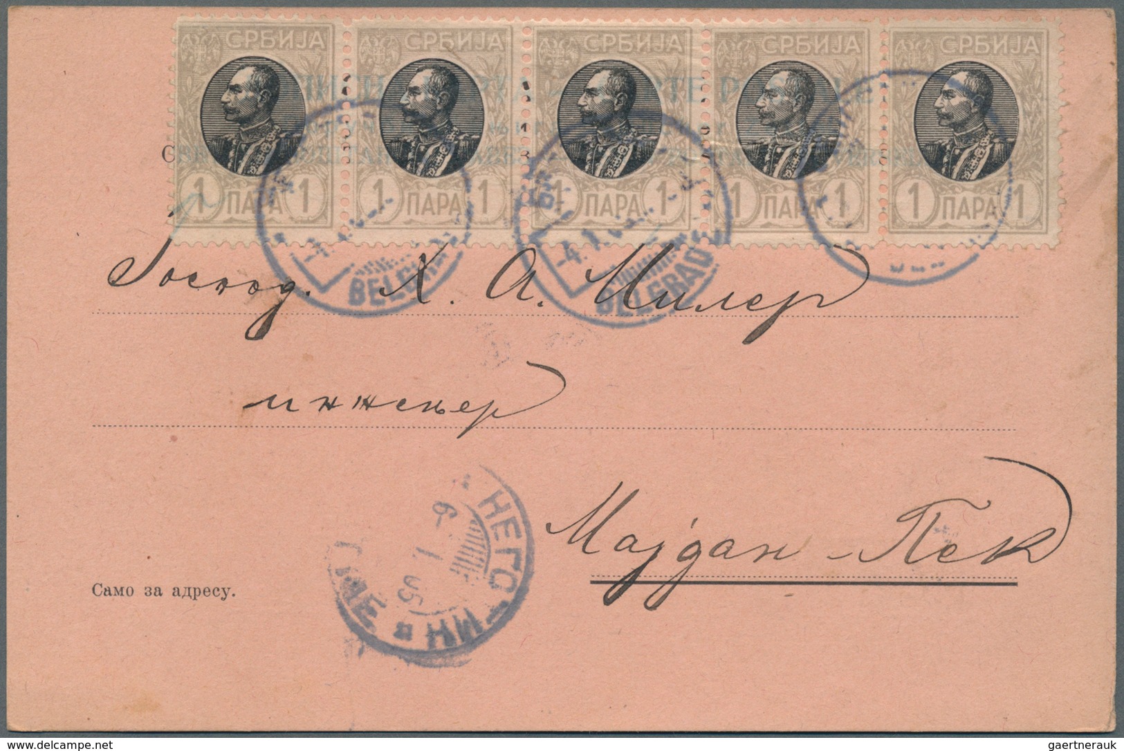 28176 Serbien: 1904/1905, Group Of 27 Covers/cards Mainly Sent To Chemnitz/Germany, Showing A Nice Range O - Serbie