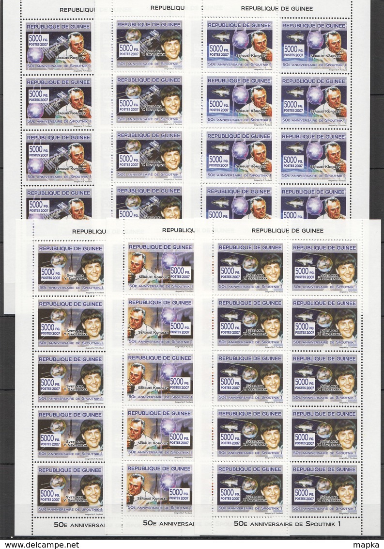 W702 2007 DE GUINEE SPACE SPUTNIK 1 KOROLEV SAVITSKAYA SPOUTNIK 1 !!! 10SET MNH - Other & Unclassified