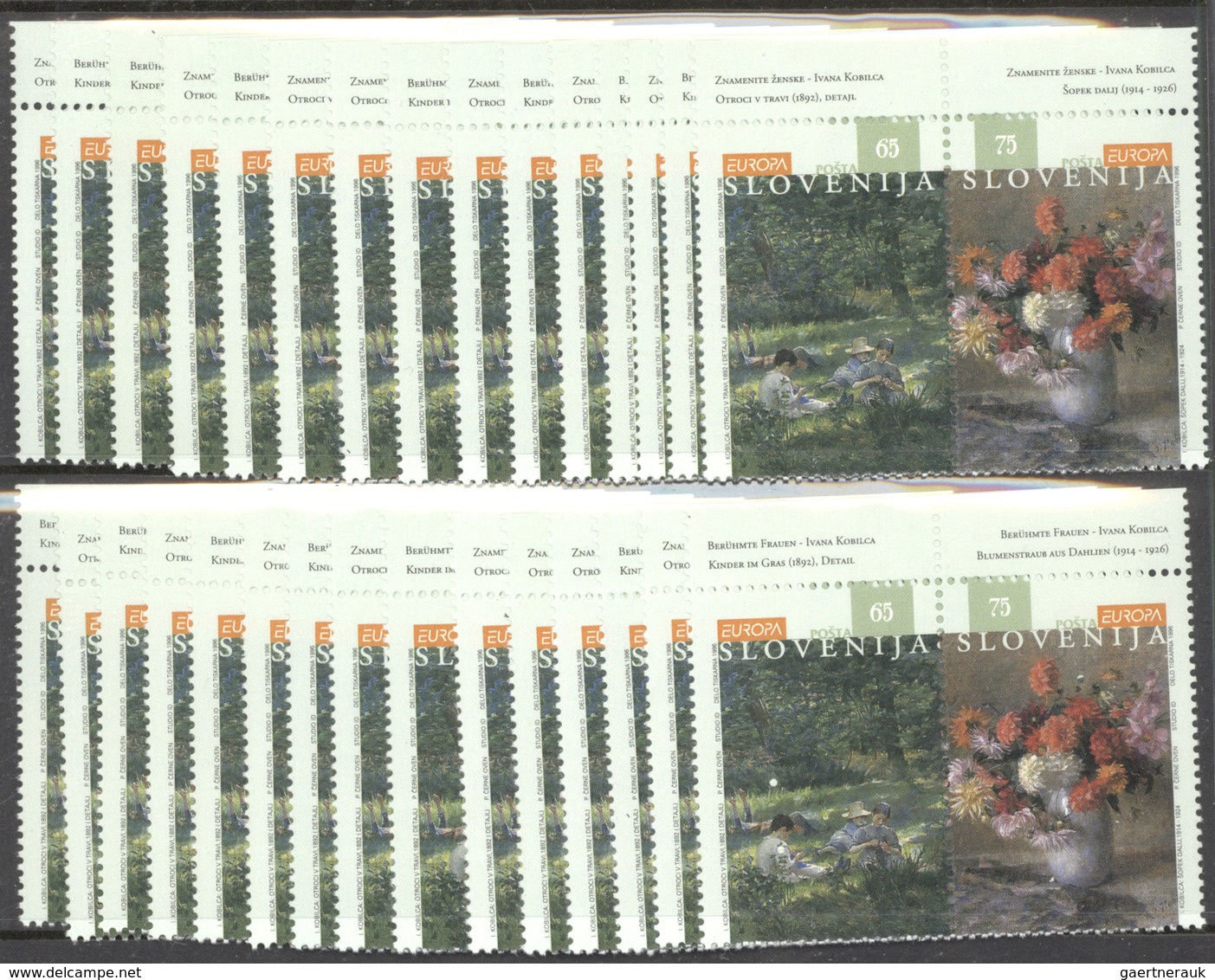 28186 Slowenien: 1993/2000, Stock Of The Europa Issues, Often In Complete Sheets, All Mint Never Hinged, I - Slovénie