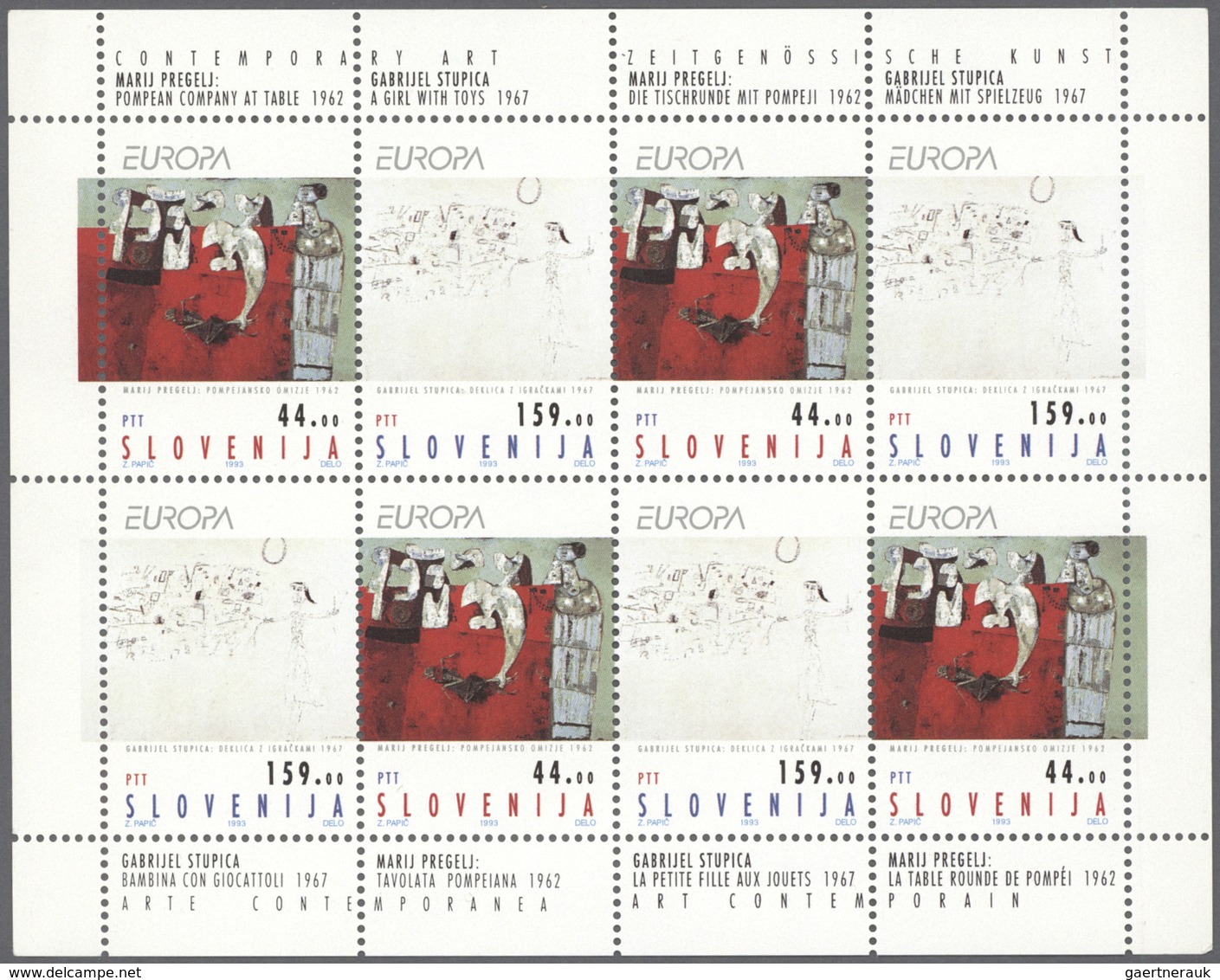 28186 Slowenien: 1993/2000, Stock Of The Europa Issues, Often In Complete Sheets, All Mint Never Hinged, I - Slovénie