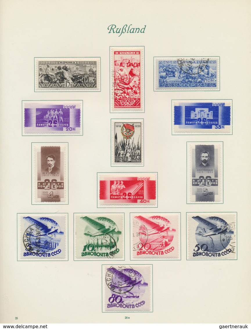 28190 Sowjetunion: 1904/1935, Mint And Used Collection On Album Pages From Some Imperial Russia, Main Valu - Lettres & Documents