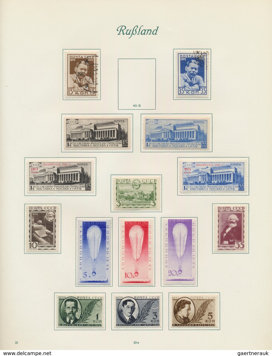 28190 Sowjetunion: 1904/1935, Mint And Used Collection On Album Pages From Some Imperial Russia, Main Valu - Lettres & Documents