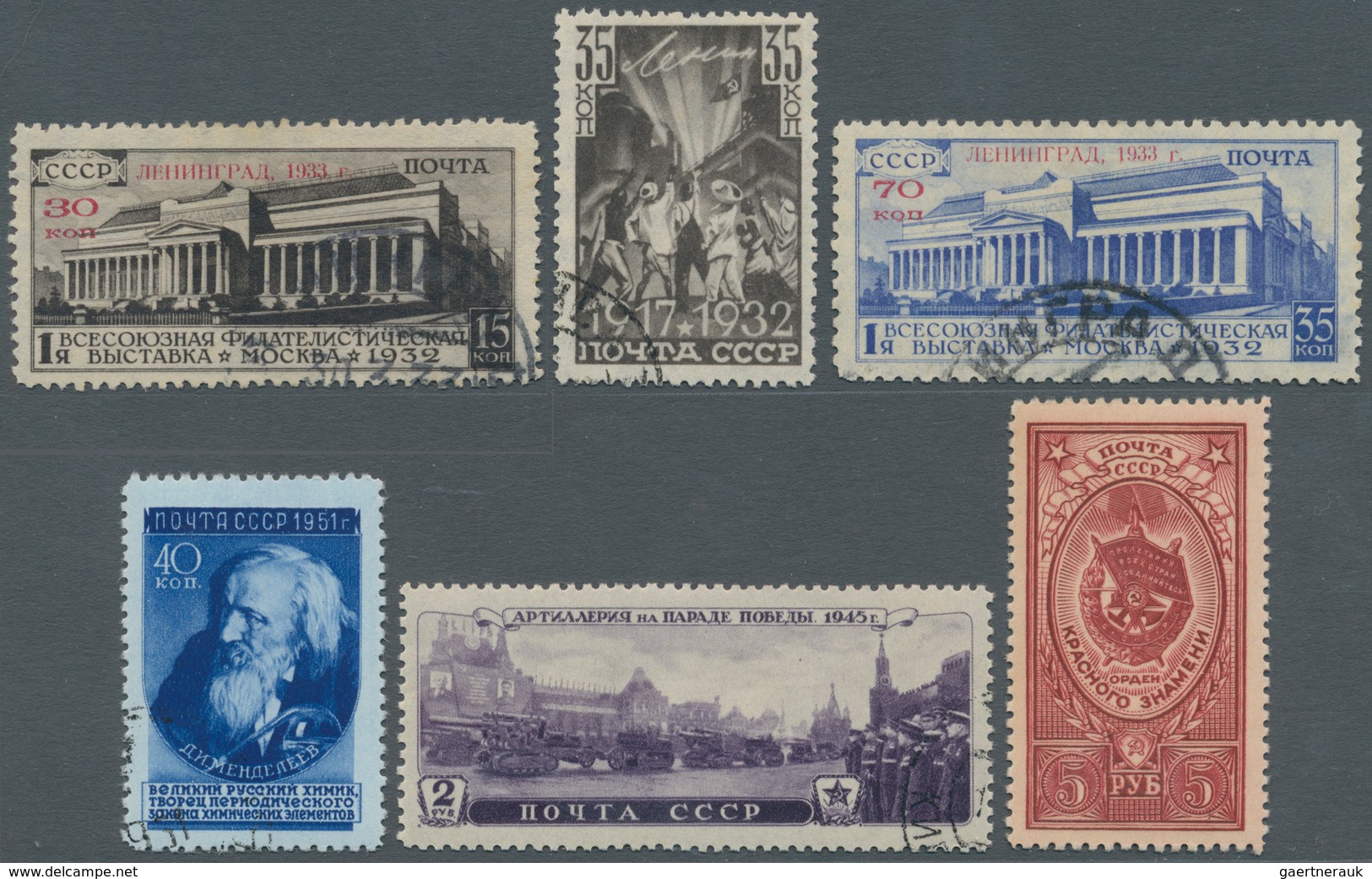 28191 Sowjetunion: 1923/1955, Collection With Many Good Used Stamps And Blocks In Thick Stock Book, Incl. - Lettres & Documents