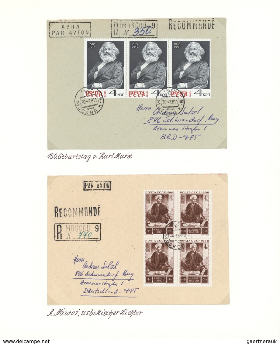 28208 Sowjetunion: 1967/1978. Collection In 7 Albums Containing Letters Run From USSR To A Federal German - Lettres & Documents