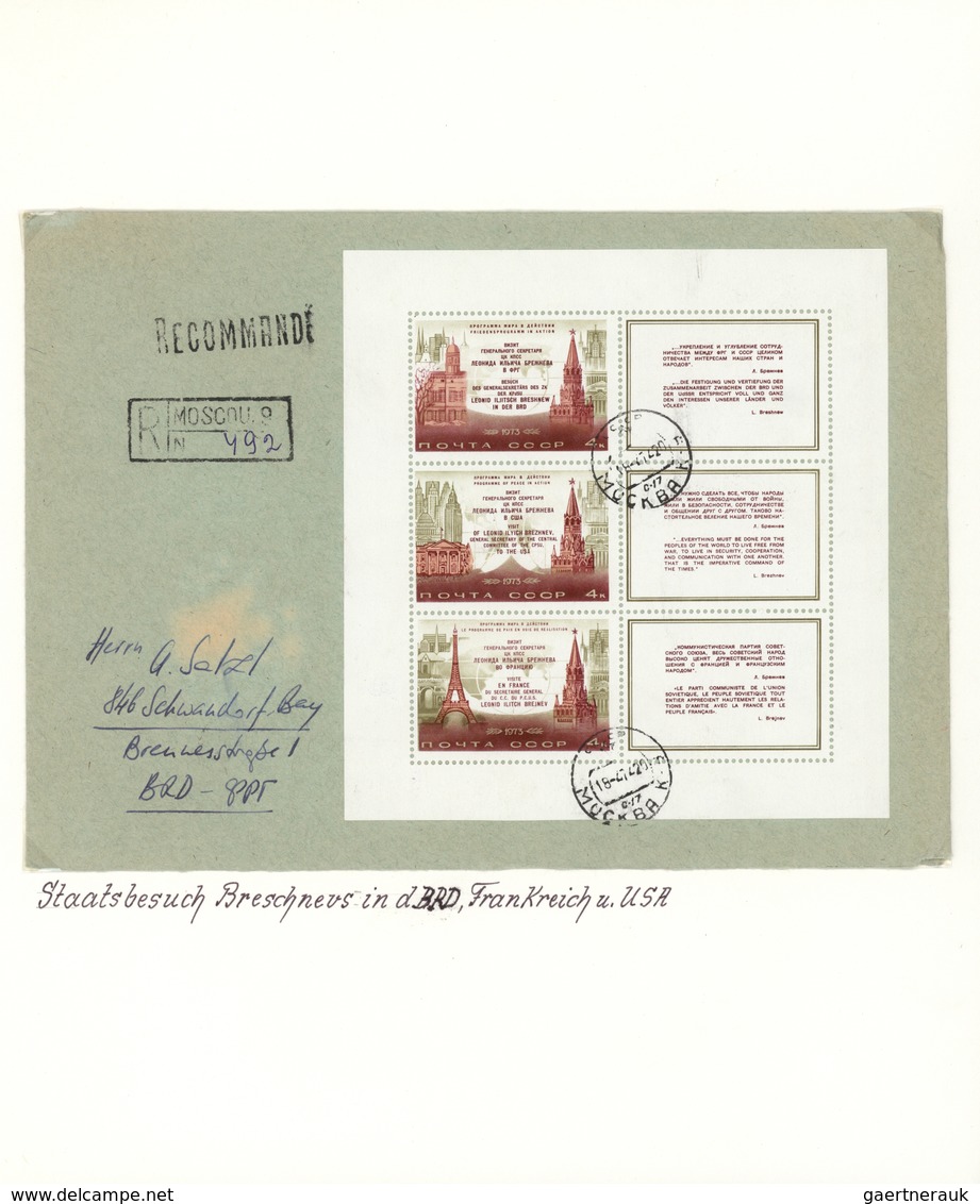 28208 Sowjetunion: 1967/1978. Collection In 7 Albums Containing Letters Run From USSR To A Federal German - Lettres & Documents