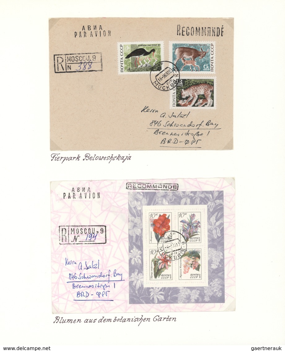 28208 Sowjetunion: 1967/1978. Collection In 7 Albums Containing Letters Run From USSR To A Federal German - Lettres & Documents