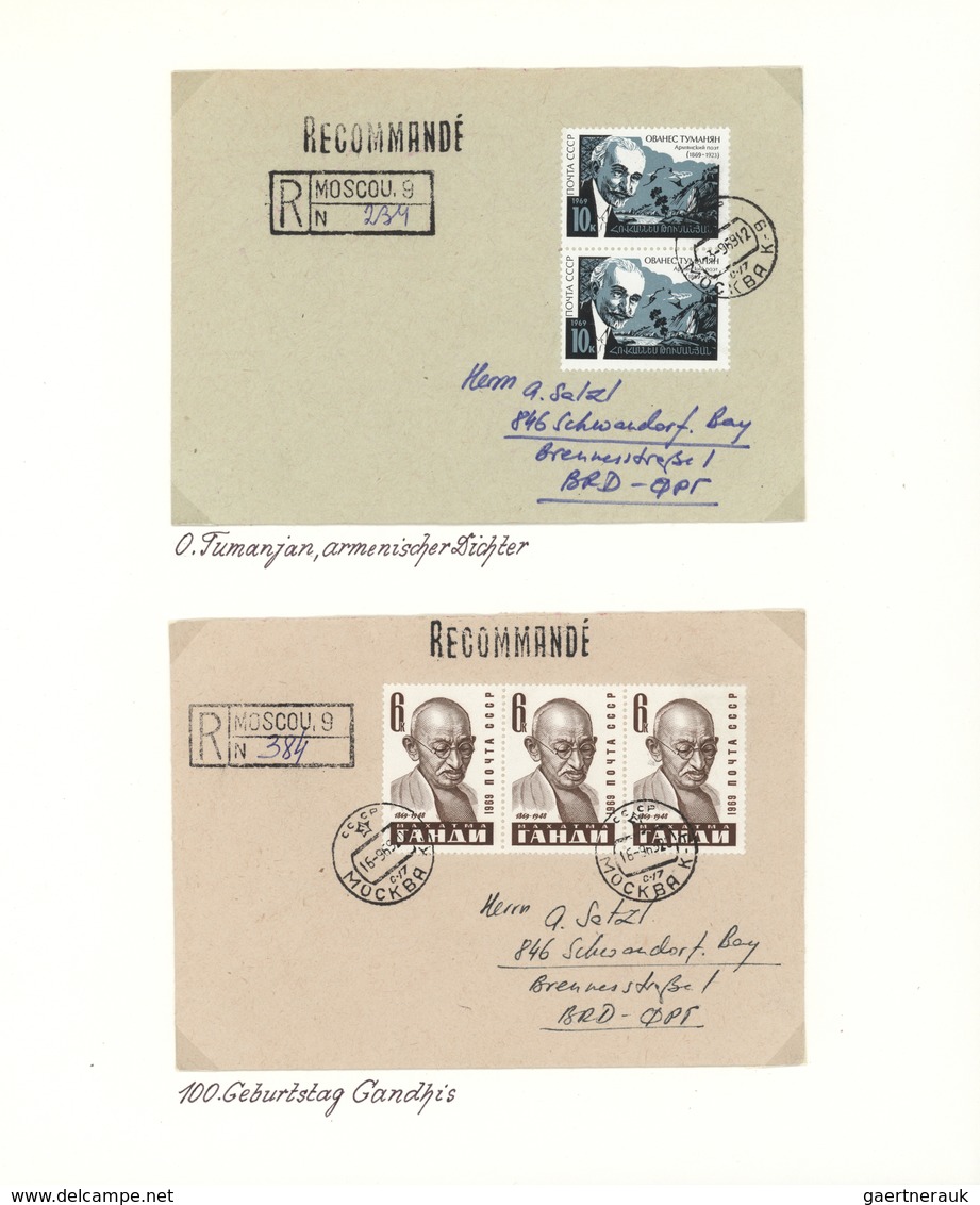 28208 Sowjetunion: 1967/1978. Collection In 7 Albums Containing Letters Run From USSR To A Federal German - Lettres & Documents