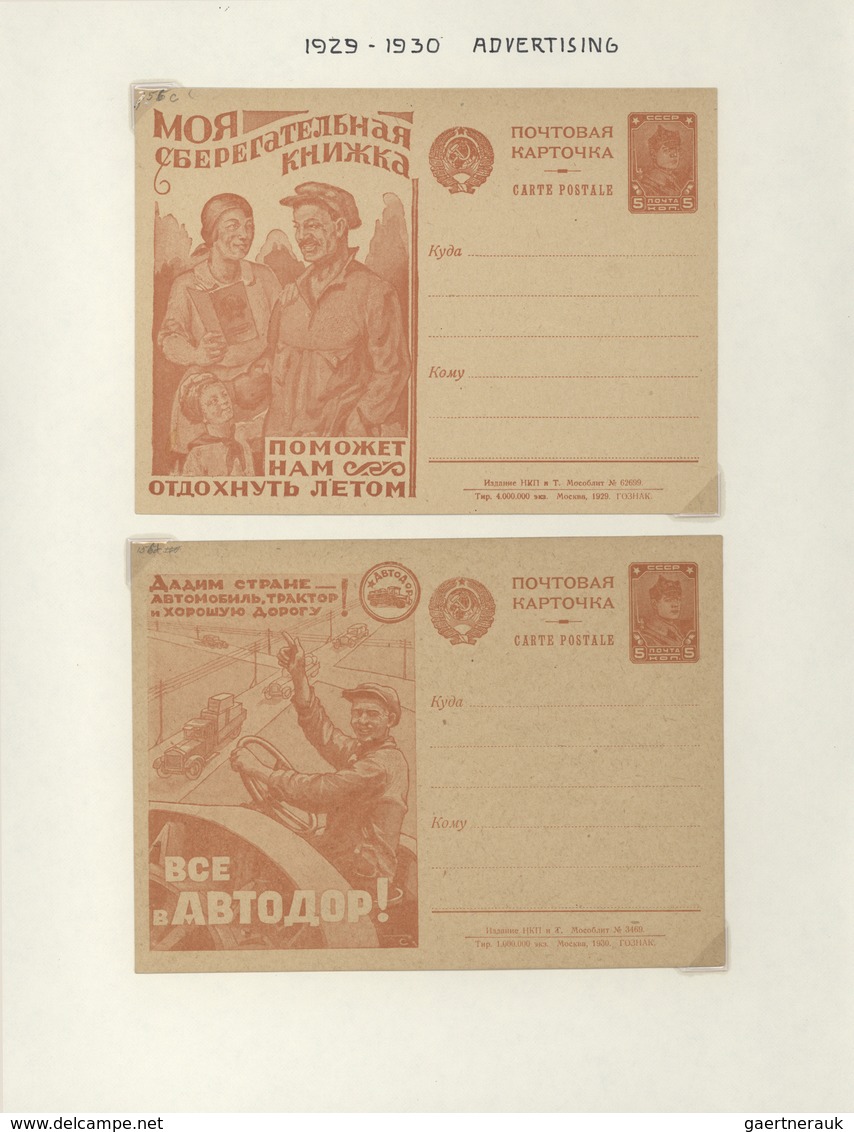 28214 Sowjetunion - Ganzsachen: 1923/1984, very comprehensive collection with ca.270 mostly mint postal st