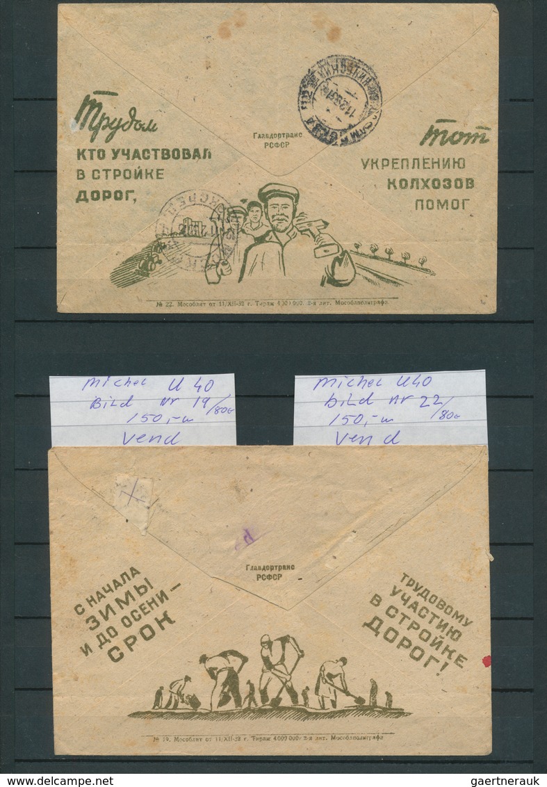 28217 Sowjetunion - Ganzsachen: 1931 - 1940, Postal Stationary Covers And Post Cards: 6 Propaganda Items: - Non Classés