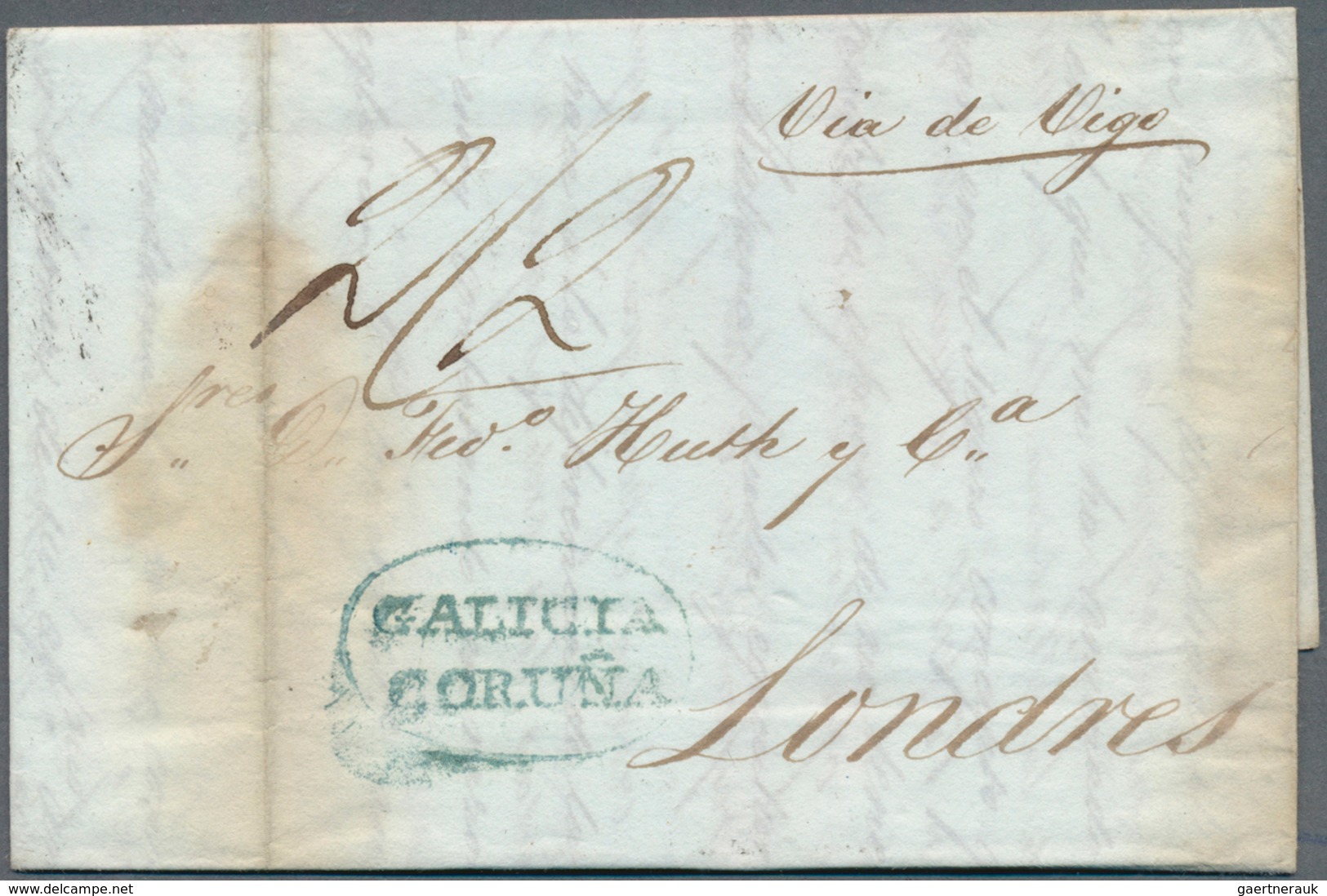 28230 Spanien - Vorphilatelie: 1815/1850, Lot With Ca.50 Entire Letters To London, Comprising Mail And Pos - ...-1850 Préphilatélie