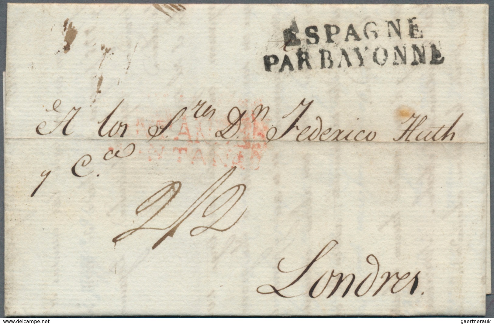 28230 Spanien - Vorphilatelie: 1815/1850, Lot With Ca.50 Entire Letters To London, Comprising Mail And Pos - ...-1850 Préphilatélie