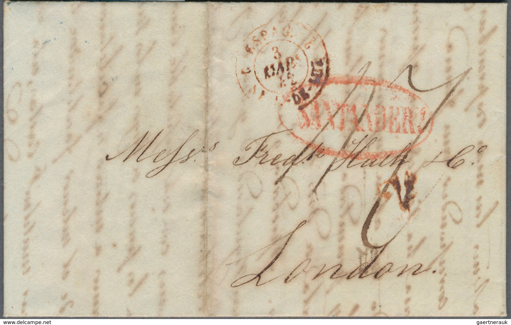 28230 Spanien - Vorphilatelie: 1815/1850, Lot With Ca.50 Entire Letters To London, Comprising Mail And Pos - ...-1850 Préphilatélie