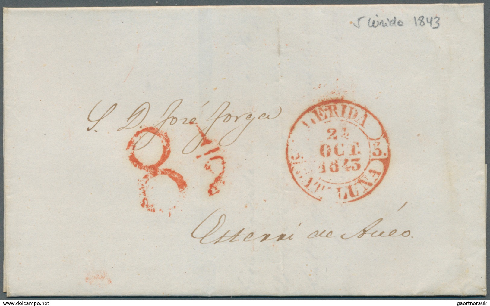 28232 Spanien: 1815/1853, 25 Stampless Letter And Two Fronts Including Some Incoming Mail To Spain. Mostly - Oblitérés