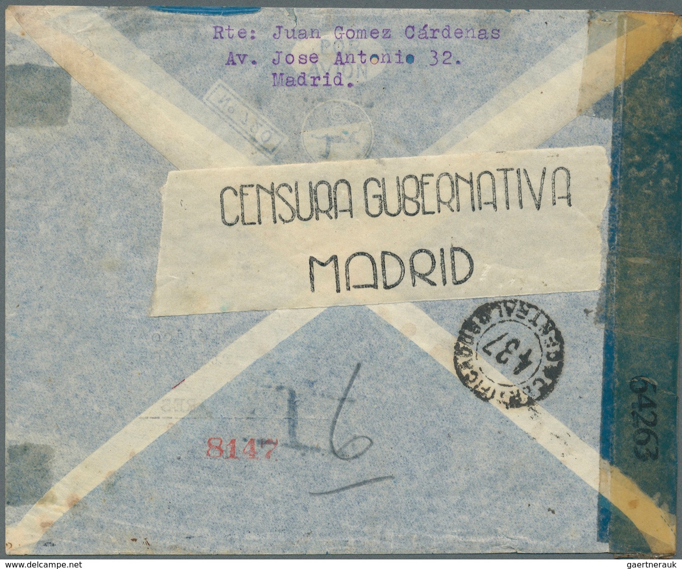 28234 Spanien: 1822/1944, Lot Of Five Better Entires (single Lots), Incl. One Pre-philatelic Cover, Card T - Oblitérés