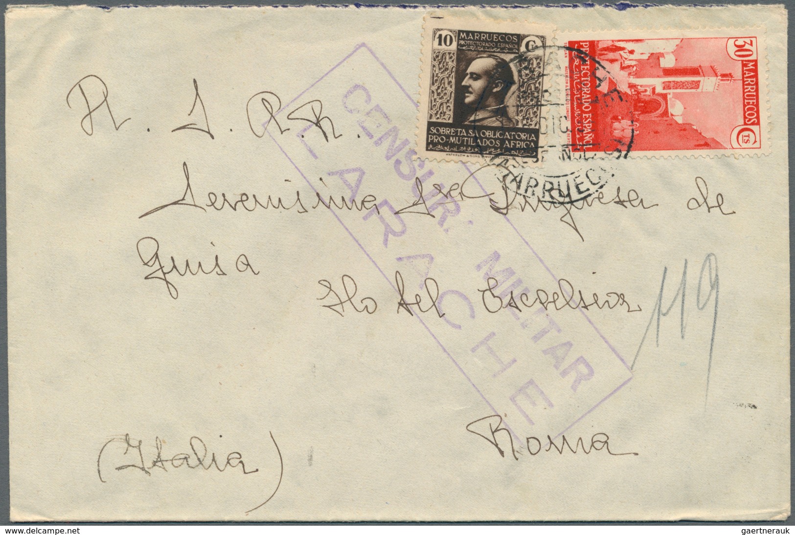 28235 Spanien: 1843/1944: 29 envelopes, picture postcards and postal stationeries including censored mail,