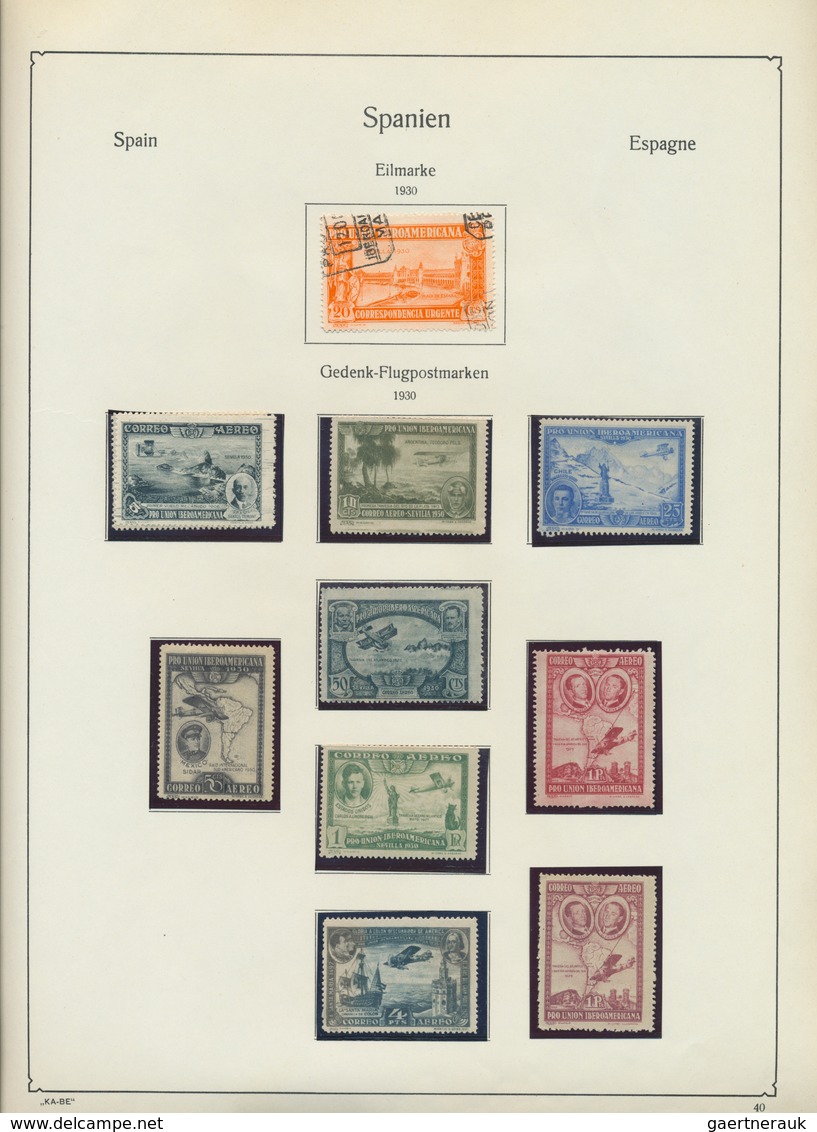 28237 Spanien: 1850/1981, Mainly Used Collection In A KA/BE Binder, From Classic Period, 1930s With Intere - Oblitérés